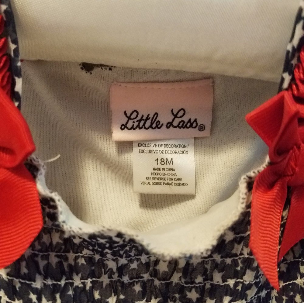 Red, White and Blue Toddler Fourth of July Dress - Picture 2 of 4